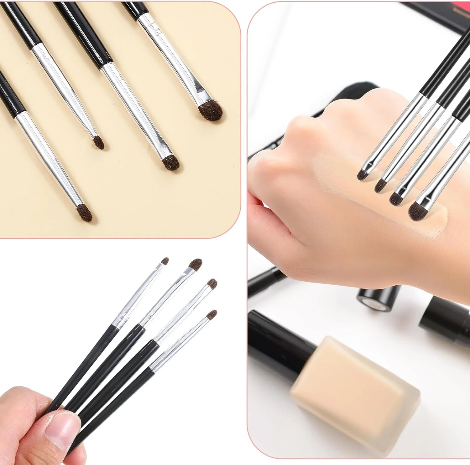 ست 8 عددی براش خط چشم، ست براش مینی آرایش چشم، براش فوق العاده نازک، براش خط چشم نوک تیز دقیق، براش تخت برای سایه چشم، خط چشم، پودر، کرم و کانسیلر مایع ست 8 عددی براش خط چشم، ست براش مینی آرایش چشم، براش فوق العاده نازک، براش خط چشم نوک تیز دقیق، براش تخت برای سایه چشم، خط چشم، پودر، کرم و کانسیلر مایع