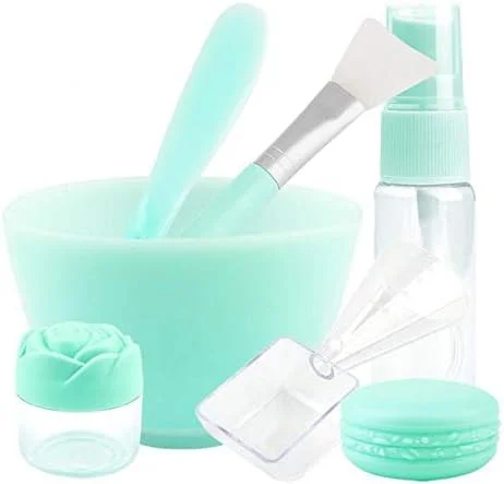 ست 7 تکه ابزار ماسک صورت DIY شامل برس، قاشق، کاسه و چوب، ست برس و کاسه مخلوط کردن ماسک صورت، ابزار مخلوط کردن ماسک مراقبت از پوست صورت بانوان، سبز ست 7 تکه ابزار ماسک صورت DIY شامل برس، قاشق، کاسه و چوب، ست برس و کاسه مخلوط کردن ماسک صورت، ابزار مخلوط کردن ماسک مراقبت از پوست صورت بانوان، سبز