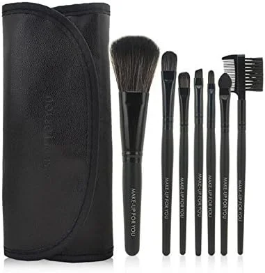 ست برس آرایشی حرفه ای 7 تکه با کیف مشکی