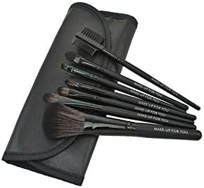 ست برس آرایشی حرفه ای 7 تکه با کیف مشکی