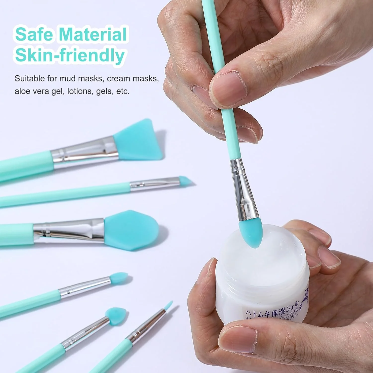 ست 7 عددی برس سیلیکونی، برس رنگ سیلیکونی، اپلیکاتور ماسک صورت ژله ای برای رزین UV، هنر اپوکسی و محصولات آرایشی کرمی (سبز نعنایی) ست 7 عددی برس سیلیکونی، برس رنگ سیلیکونی، اپلیکاتور ماسک صورت ژله ای برای رزین UV، هنر اپوکسی و محصولات آرایشی کرمی (سبز نعنایی)