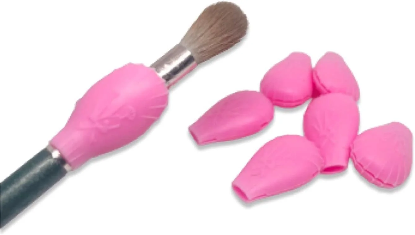 6 عدد روکش برس سایه چشم صورتی، روکش محافظ برس آرایشی ضد گرد و غبار سیلیکونی نرم، روکش سیلیکونی برای ست سایه چشم برس آرایشی، برس ها و ابزارهای آرایشی، محافظ ست کیت برس آرایشی