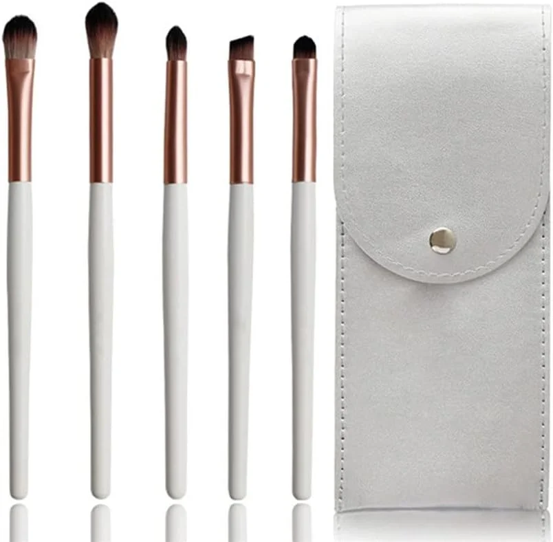 ست 5 عددی براش آرایشی سایه چشم، کیت براش های حرفه ای سایه چشم، براش های ترکیب سایه چشم و خط چشم و ابرو