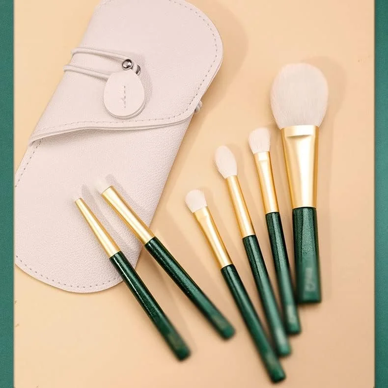 ست 6 عددی برس آرایشی پودر شل برس سایه چشم دسته کوتاه قابل حمل ست 6 عددی برس آرایشی پودر شل برس سایه چشم دسته کوتاه قابل حمل