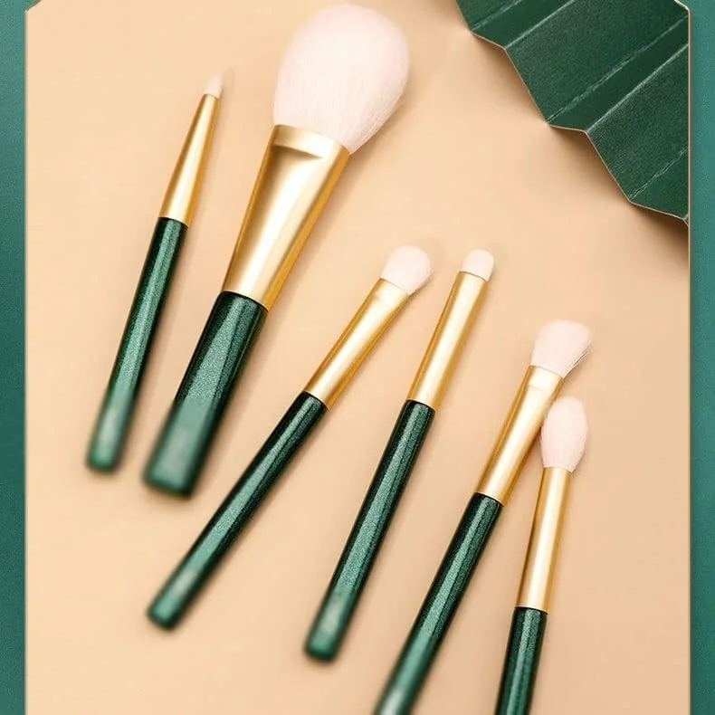 ست 6 عددی برس آرایشی پودر شل برس سایه چشم دسته کوتاه قابل حمل ست 6 عددی برس آرایشی پودر شل برس سایه چشم دسته کوتاه قابل حمل