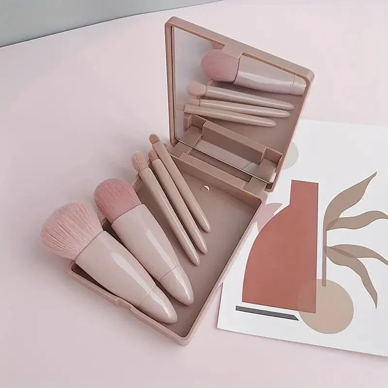 ست براش آرایشی کابوکی 5 عددی، براش پودر، کانتور، سایه چشم، سایز مینی، حمل آسان برای مسافرت و بیرون رفتن ست براش آرایشی کابوکی 5 عددی، براش پودر، کانتور، سایه چشم، سایز مینی، حمل آسان برای مسافرت و بیرون رفتن