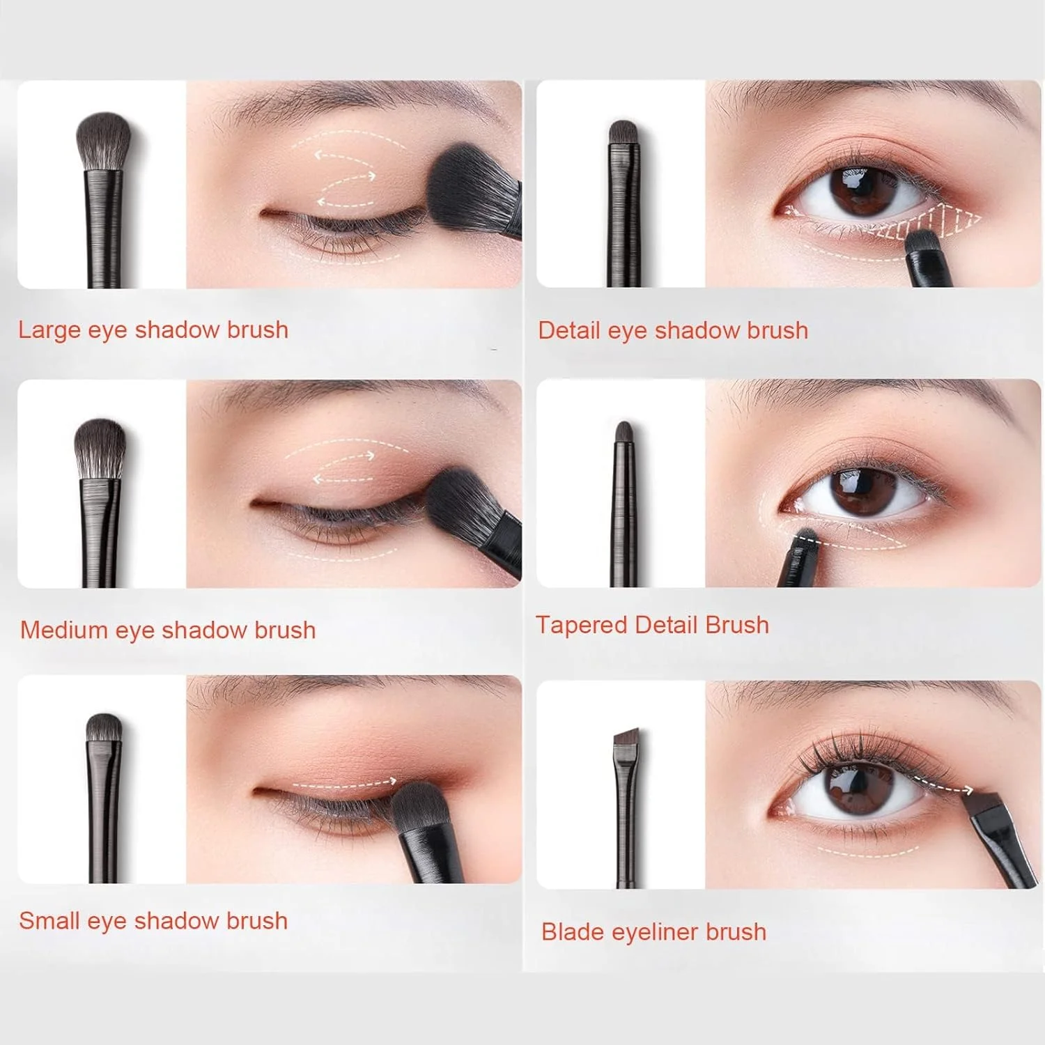 ست 6 عددی برس آرایش چشم، برس های مصنوعی ممتاز، برس ترکیب سایه چشم، برس خط چشم، برس زاویه دار، ابزار دقیق سایه چشم برای ترکیب، مشخص کردن، پخش کردن و سایه زدن، همراه با کیف برس آرایش ست 6 عددی برس آرایش چشم، برس های مصنوعی ممتاز، برس ترکیب سایه چشم، برس خط چشم، برس زاویه دار، ابزار دقیق سایه چشم برای ترکیب، مشخص کردن، پخش کردن و سایه زدن، همراه با کیف برس آرایش