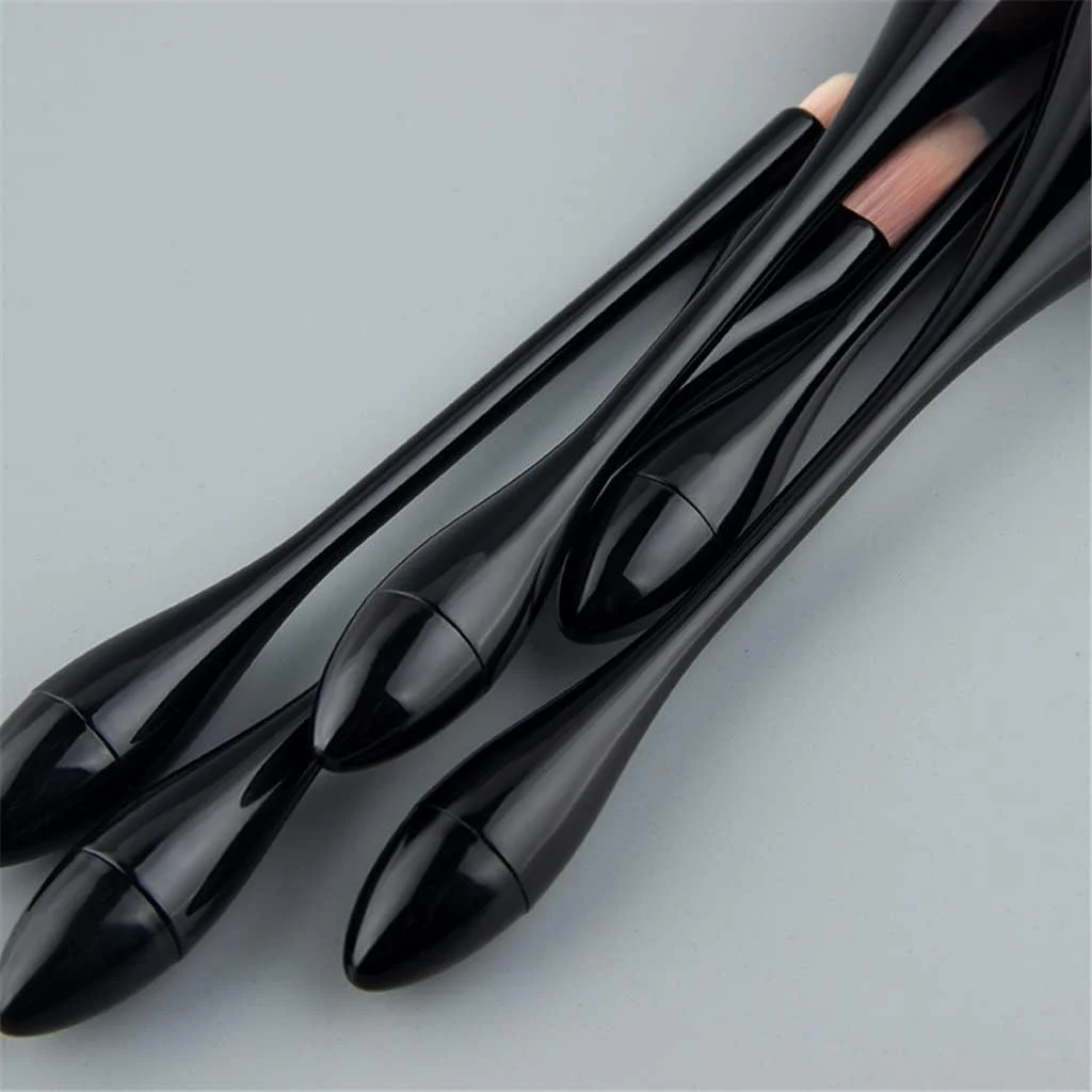 ست براش آرایشی 5 تکه WALNUT، شامل براش پودر، کرم پودر، رژگونه و براش های ترکیبی با موهای نرم و لطیف و نگهدارنده مناسب (رنگ: صورتی، اندازه: 5 تکه)