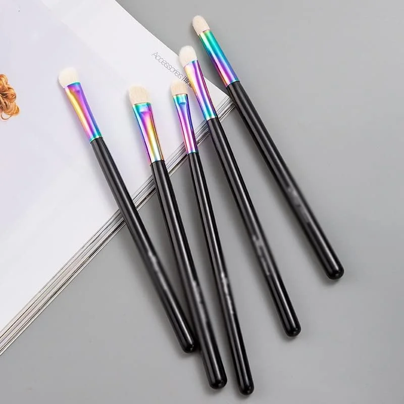 ست 5 عددی برس آرایشی چشم WALNUT، حرفه ای، چوبی، مناسب برای آرایش چشم ست 5 عددی برس آرایشی چشم WALNUT، حرفه ای، چوبی، مناسب برای آرایش چشم