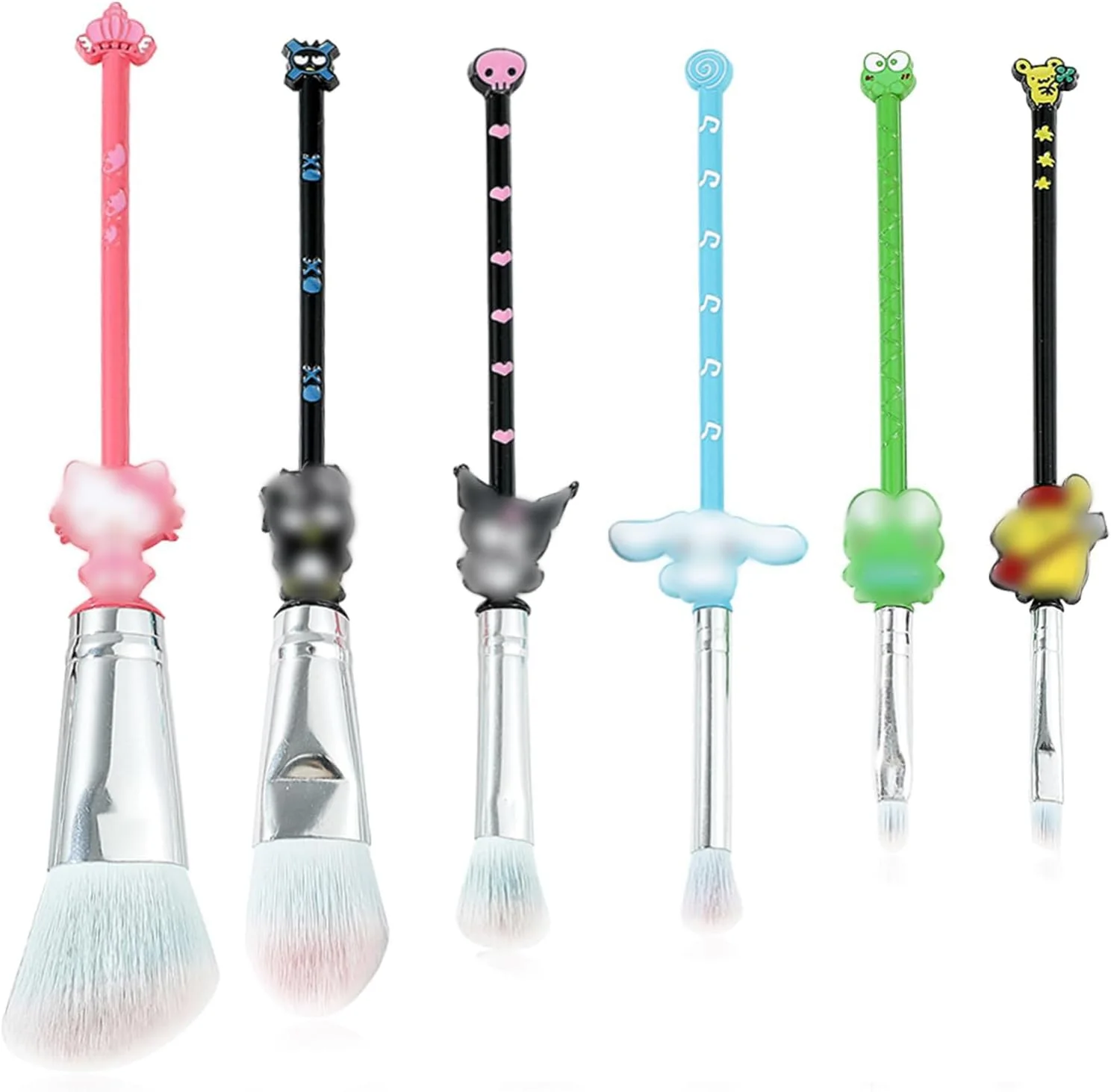 ست 5 عددی برس آرایشی کارتونی، برس های آرایشی برای دختران و زنان