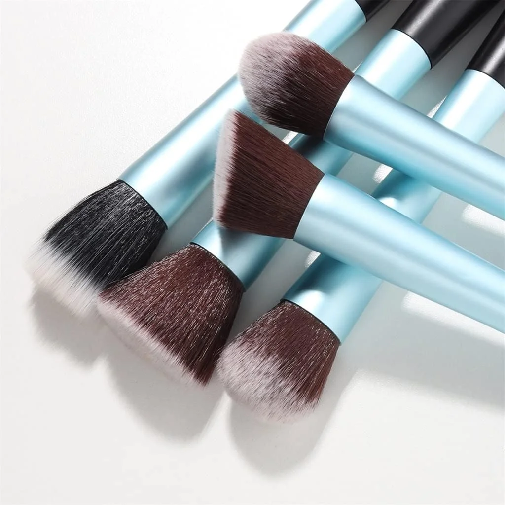 ست 5 عددی برس آرایشی بزرگ، شامل برس پودر، کرم پودر، ترکیب کننده، رژگونه و سایه چشم