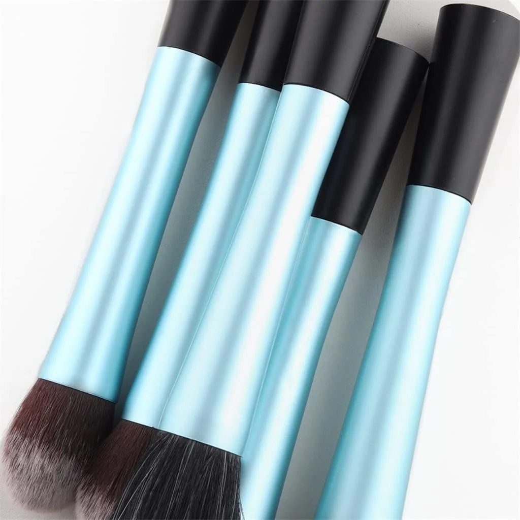 ست 5 عددی برس آرایشی بزرگ، شامل برس پودر، کرم پودر، ترکیب کننده، رژگونه و سایه چشم