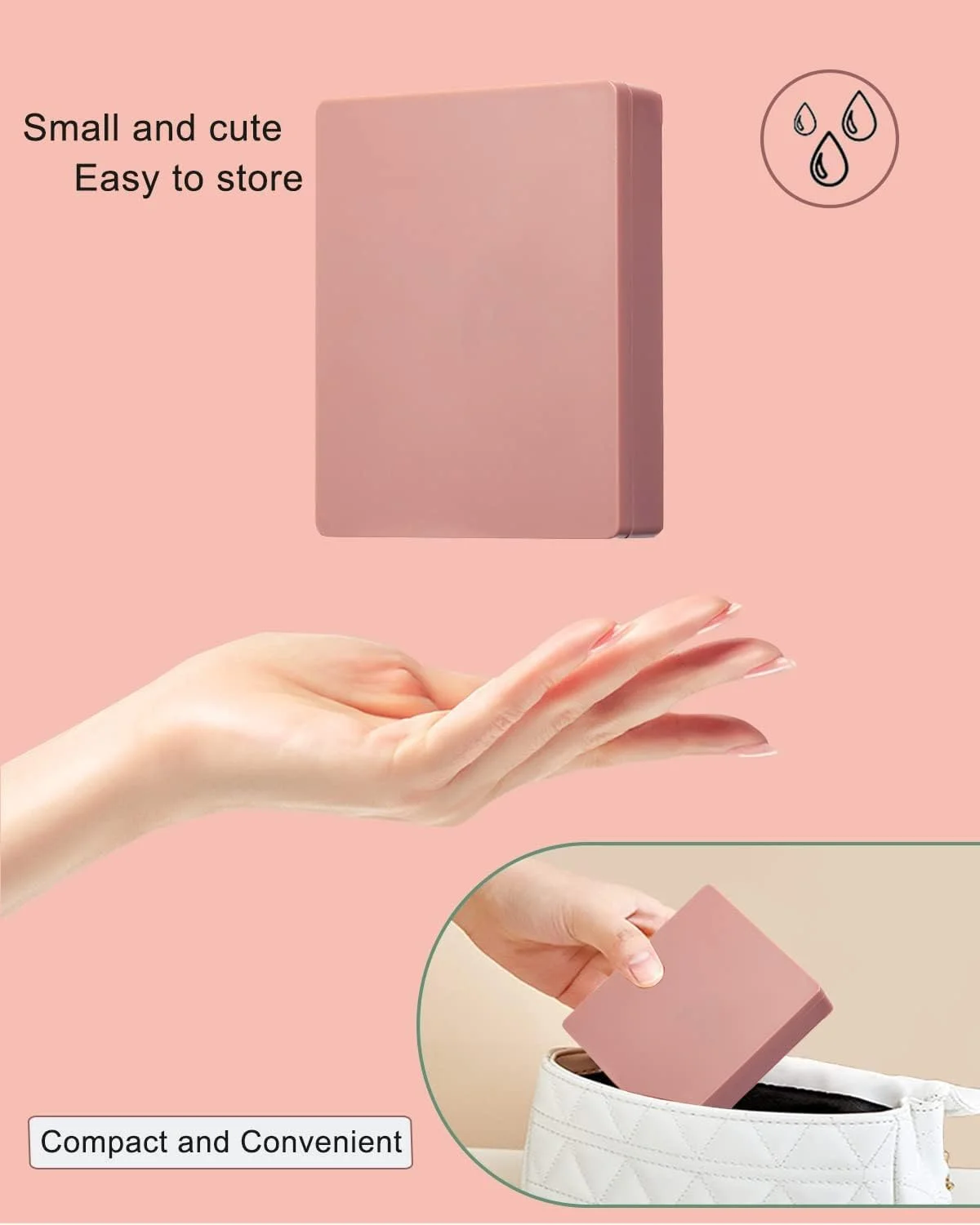 ست برس آرایشی مسافرتی 5 تکه با کیف و آینه - کیت برس های آرایشی جمع و جور و کامل برای زیبایی در سفر (صورتی) ست برس آرایشی مسافرتی 5 تکه با کیف و آینه - کیت برس های آرایشی جمع و جور و کامل برای زیبایی در سفر (صورتی)