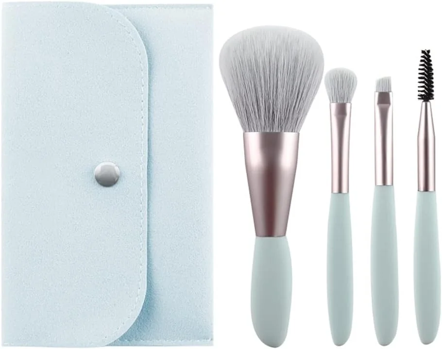 ست 4 عددی برس آرایشی مسافرتی، ابزار آرایش تابستانی، برس کوچک ترکیبی لوازم آرایشی (رنگ: B)