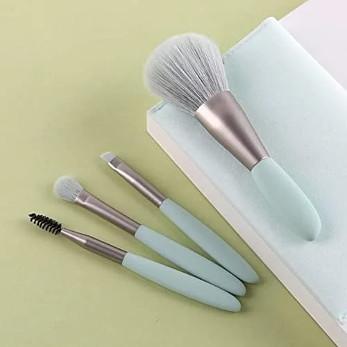 ست 4 عددی برس آرایشی مسافرتی، ابزار آرایش تابستانی، برس کوچک ترکیبی لوازم آرایشی (رنگ: B)