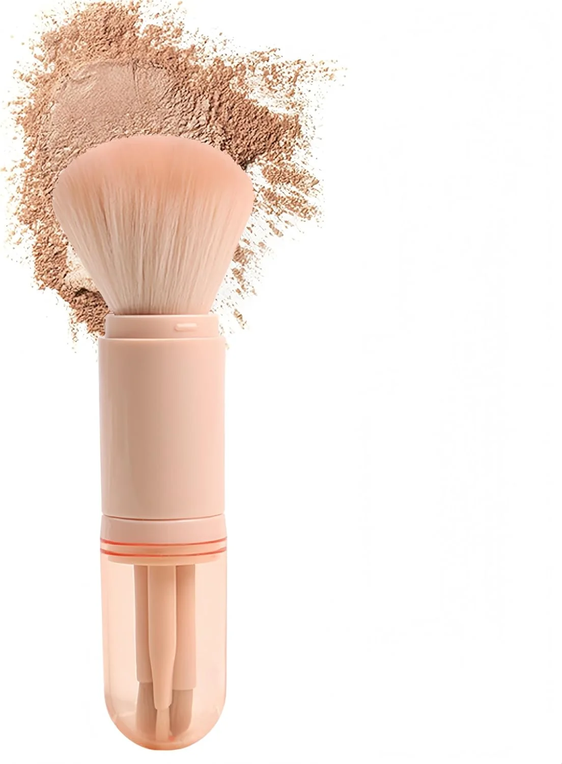 ست برس آرایشی مسافرتی 4 در 1، برس های جمع شونده کوچک قابل حمل حرفه ای برای کرم پودر، پودر، ترکیب و سایه چشم - کیت فشرده مصنوعی برای خانم ها در سفر ست برس آرایشی مسافرتی 4 در 1، برس های جمع شونده کوچک قابل حمل حرفه ای برای کرم پودر، پودر، ترکیب و سایه چشم - کیت فشرده مصنوعی برای خانم ها در سفر