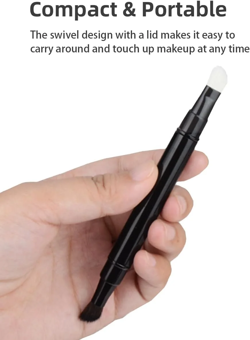 ست برس آرایشی سایه جمع شونده چند منظوره 4 عددی با کیف نگهداری، ست برس آرایشی دو طرفه قابل حمل برای مسافرت های خارج از منزل (ست برس) ست برس آرایشی سایه جمع شونده چند منظوره 4 عددی با کیف نگهداری، ست برس آرایشی دو طرفه قابل حمل برای مسافرت های خارج از منزل (ست برس)