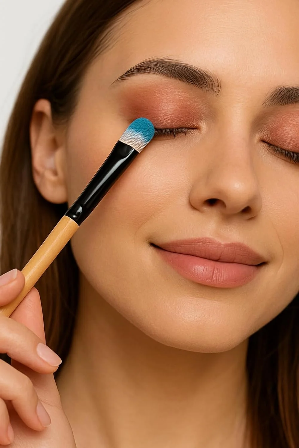 ست براش آرایشی سایه چشم 3 تکه – براش تخت چشم برای ابرو، ترکیب خط چشم – دسته چوبی طبیعی، موهای مصنوعی نرم، مسافرتی