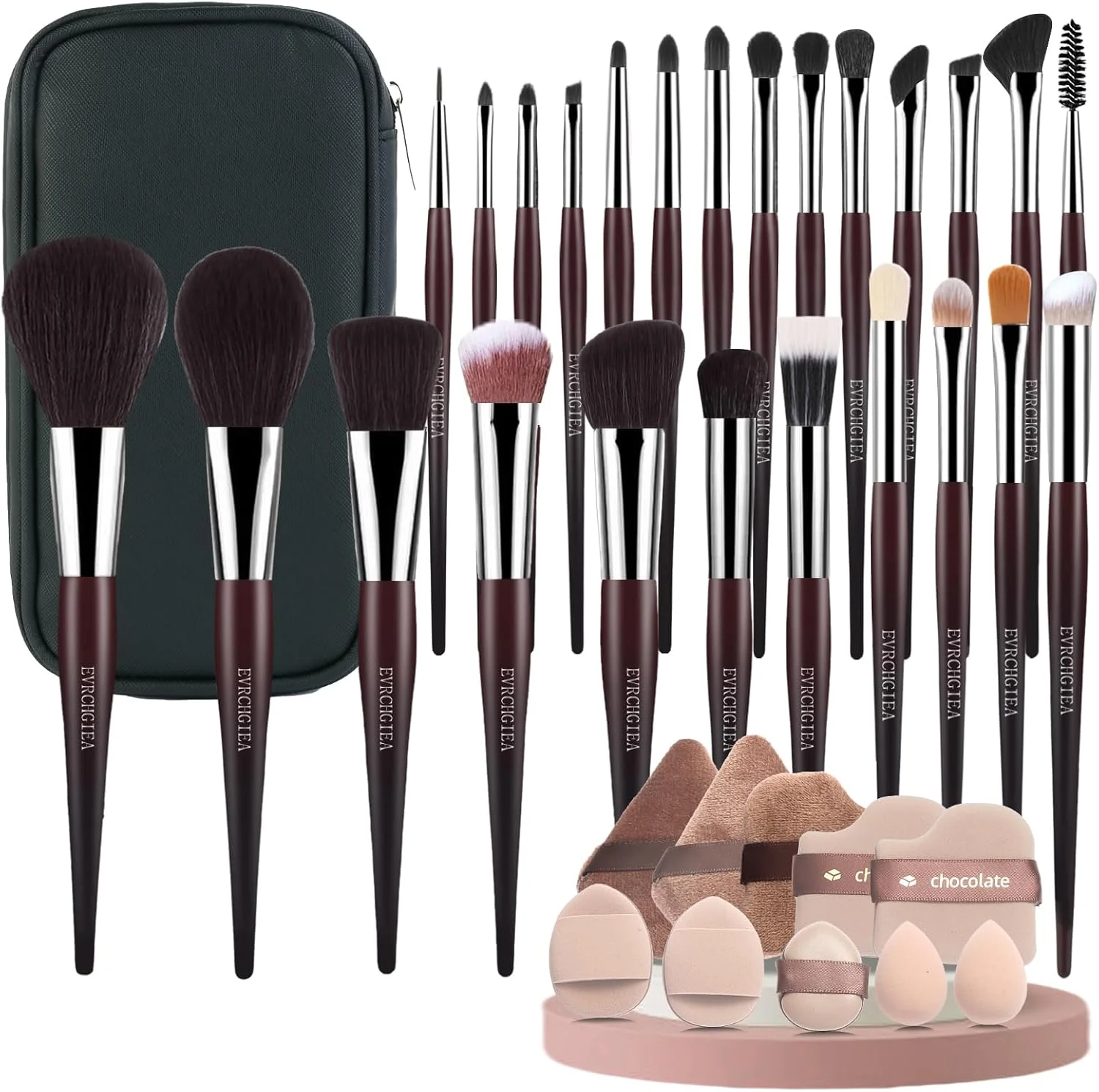 ست 35 عددی برس آرایشی حرفه ای، ست 25 عددی ابزار آرایشی با کیفیت برای پودر، کرم پودر، کانسیلر، رژگونه، سایه چشم و 8 عدد پد پودر، 2 عدد اسفنج آرایشی. لوازم ضروری هنرمندان آرایش برای سفر و استفاده روزانه ست 35 عددی برس آرایشی حرفه ای، ست 25 عددی ابزار آرایشی با کیفیت برای پودر، کرم پودر، کانسیلر، رژگونه، سایه چشم و 8 عدد پد پودر، 2 عدد اسفنج آرایشی. لوازم ضروری هنرمندان آرایش برای سفر و استفاده روزانه