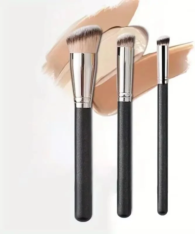 ست برس آرایشی 3 عددی برای کرم پودر و کانسیلر - برس های آرایشی برای مایع، کرم و پودر - برس کانسیلر زاویه دار برای زیر چشم، ترکیب، کانتور و هایلایت ست برس آرایشی 3 عددی برای کرم پودر و کانسیلر - برس های آرایشی برای مایع، کرم و پودر - برس کانسیلر زاویه دار برای زیر چشم، ترکیب، کانتور و هایلایت