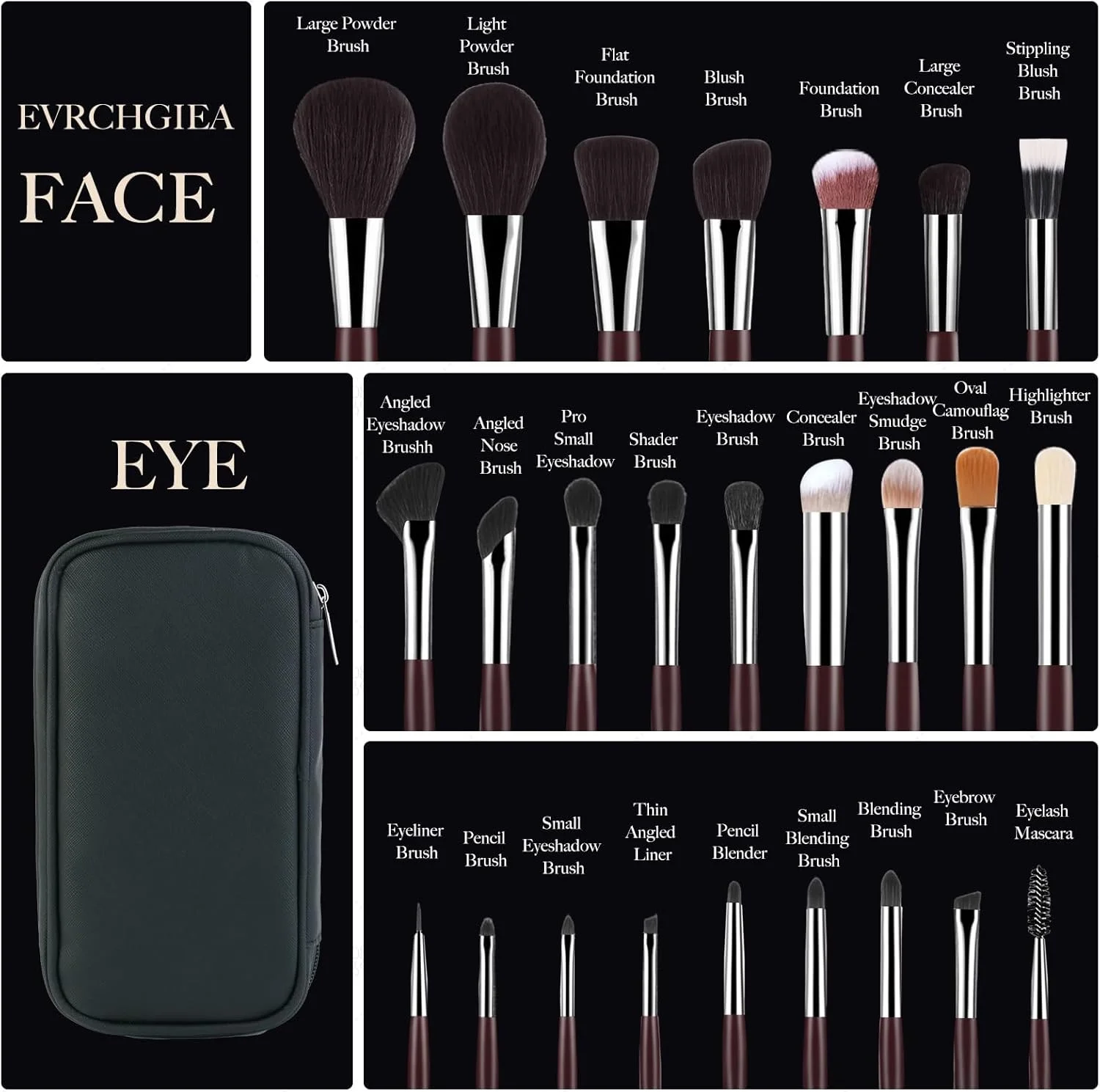 ست 35 عددی برس آرایشی حرفه ای، ست 25 عددی ابزار آرایشی با کیفیت برای پودر، کرم پودر، کانسیلر، رژگونه، سایه چشم و 8 عدد پد پودر، 2 عدد اسفنج آرایشی. لوازم ضروری هنرمندان آرایش برای سفر و استفاده روزانه ست 35 عددی برس آرایشی حرفه ای، ست 25 عددی ابزار آرایشی با کیفیت برای پودر، کرم پودر، کانسیلر، رژگونه، سایه چشم و 8 عدد پد پودر، 2 عدد اسفنج آرایشی. لوازم ضروری هنرمندان آرایش برای سفر و استفاده روزانه