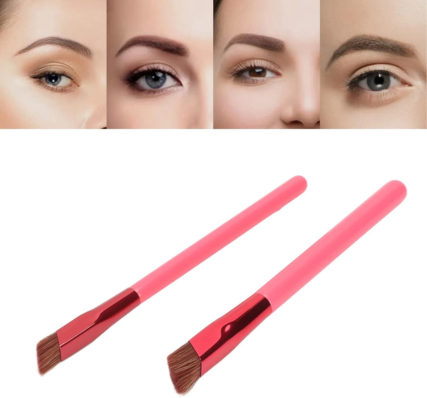 ست 2 عددی برس ابرو آرایشی حرفه ای قابل حمل ارگونومیک با موهای فیبر نرم، ابزار آرایشی ابرو، ابزار آرایش چشم راحت برای زنان و دختران ست 2 عددی برس ابرو آرایشی حرفه ای قابل حمل ارگونومیک با موهای فیبر نرم، ابزار آرایشی ابرو، ابزار آرایش چشم راحت برای زنان و دختران