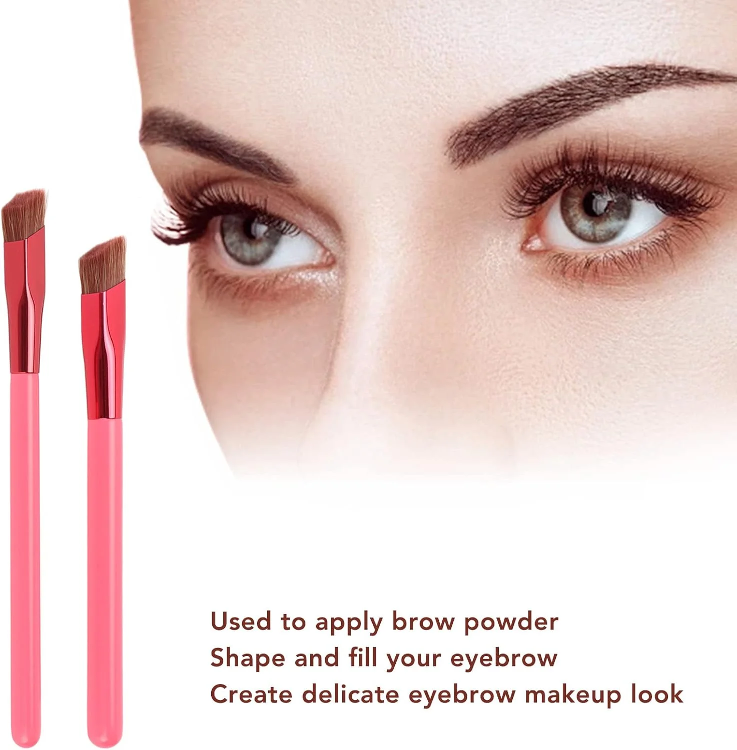 ست 2 عددی برس ابرو آرایشی حرفه ای قابل حمل ارگونومیک با موهای فیبر نرم، ابزار آرایشی ابرو، ابزار آرایش چشم راحت برای زنان و دختران ست 2 عددی برس ابرو آرایشی حرفه ای قابل حمل ارگونومیک با موهای فیبر نرم، ابزار آرایشی ابرو، ابزار آرایش چشم راحت برای زنان و دختران