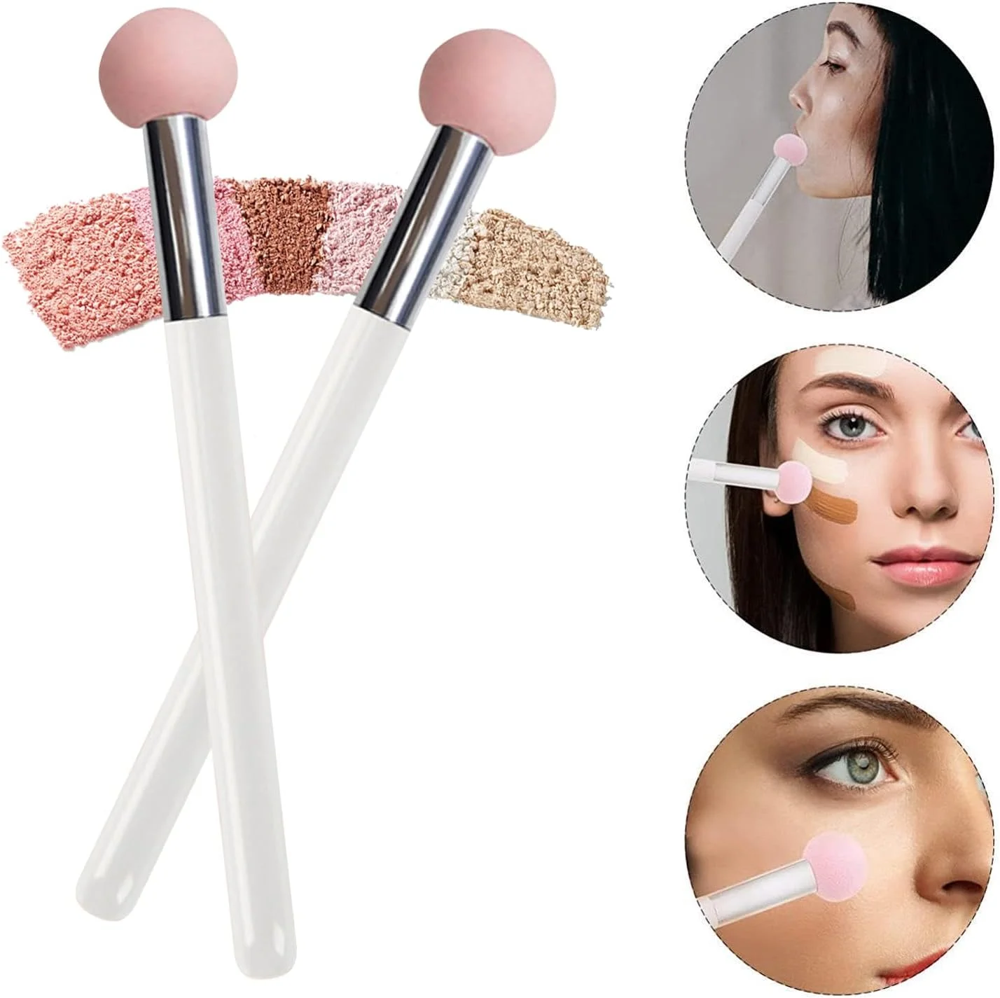 ست 2 عددی براش آرایشی اسفنجی قارچی، براش آرایشی سر قارچی صورتی بامزه، جزئیات کاربردی، ست براش رولی سایه چشم برای کانسیلر زیر چشم ست 2 عددی براش آرایشی اسفنجی قارچی، براش آرایشی سر قارچی صورتی بامزه، جزئیات کاربردی، ست براش رولی سایه چشم برای کانسیلر زیر چشم