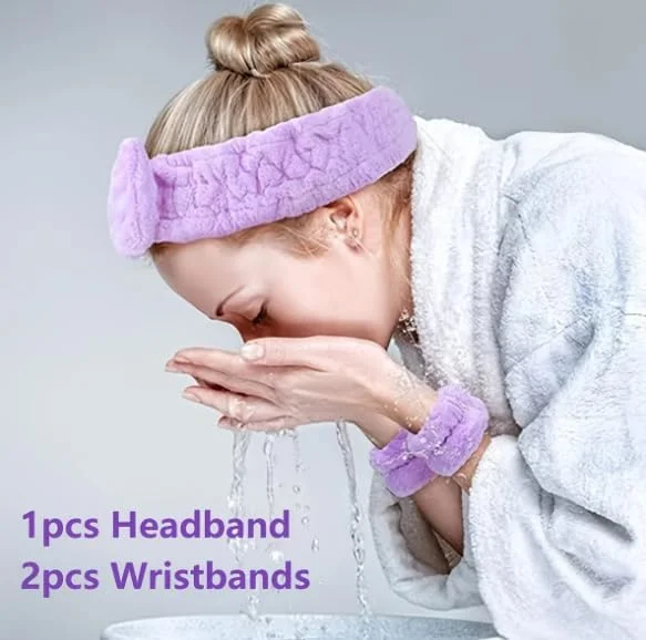 ست 20/24 تکه ابزار آرایش، برس با هدبند، مچ بند، تخم مرغ های آرایشی و پودر پاف (بنفش) ست 20/24 تکه ابزار آرایش، برس با هدبند، مچ بند، تخم مرغ های آرایشی و پودر پاف (بنفش)