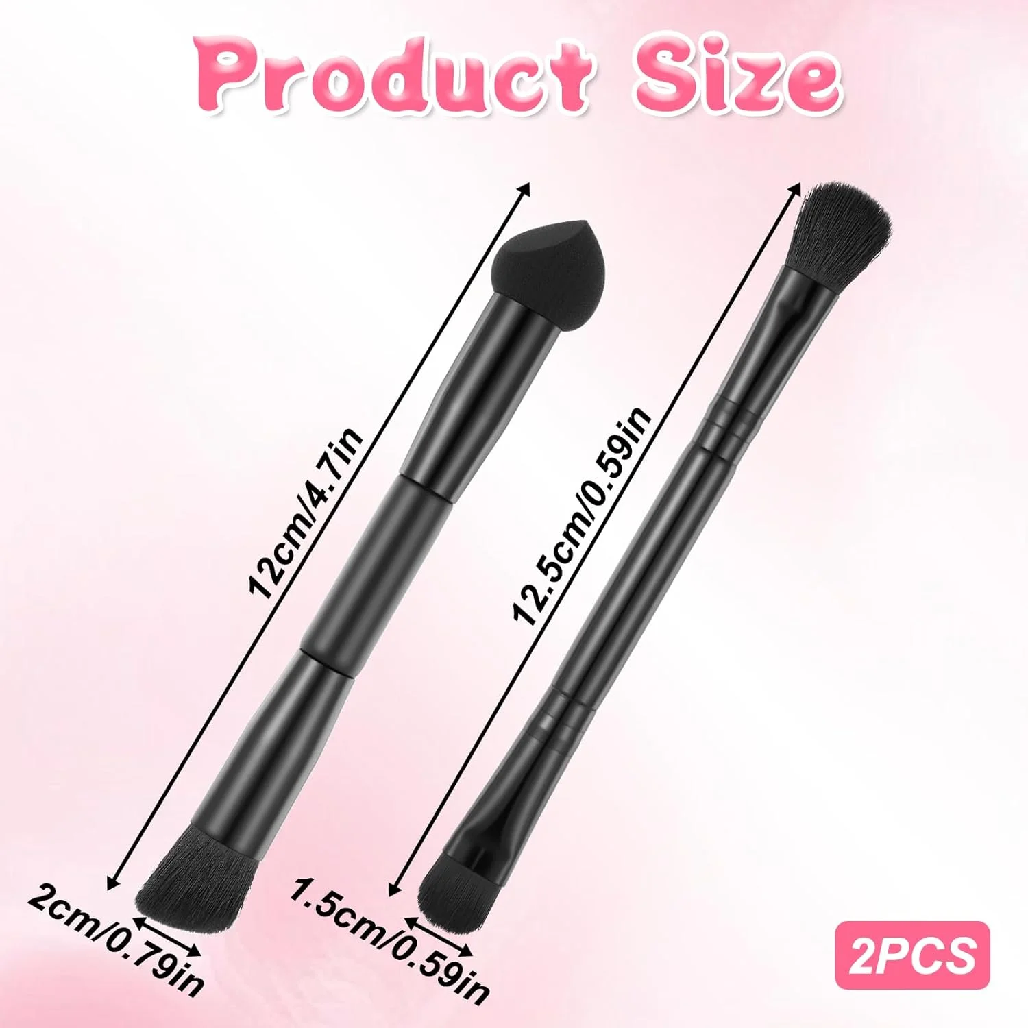 ست برس خط موی دو طرفه 2 عددی، ست برس کانسیلر خط مو با نوک اسفنجی و موهای نرم برای پوشاندن ریشه مو، ست برس آرایشی مسافرتی برای کانسیلر، کانتور، ترمیم ریشه ست برس خط موی دو طرفه 2 عددی، ست برس کانسیلر خط مو با نوک اسفنجی و موهای نرم برای پوشاندن ریشه مو، ست برس آرایشی مسافرتی برای کانسیلر، کانتور، ترمیم ریشه