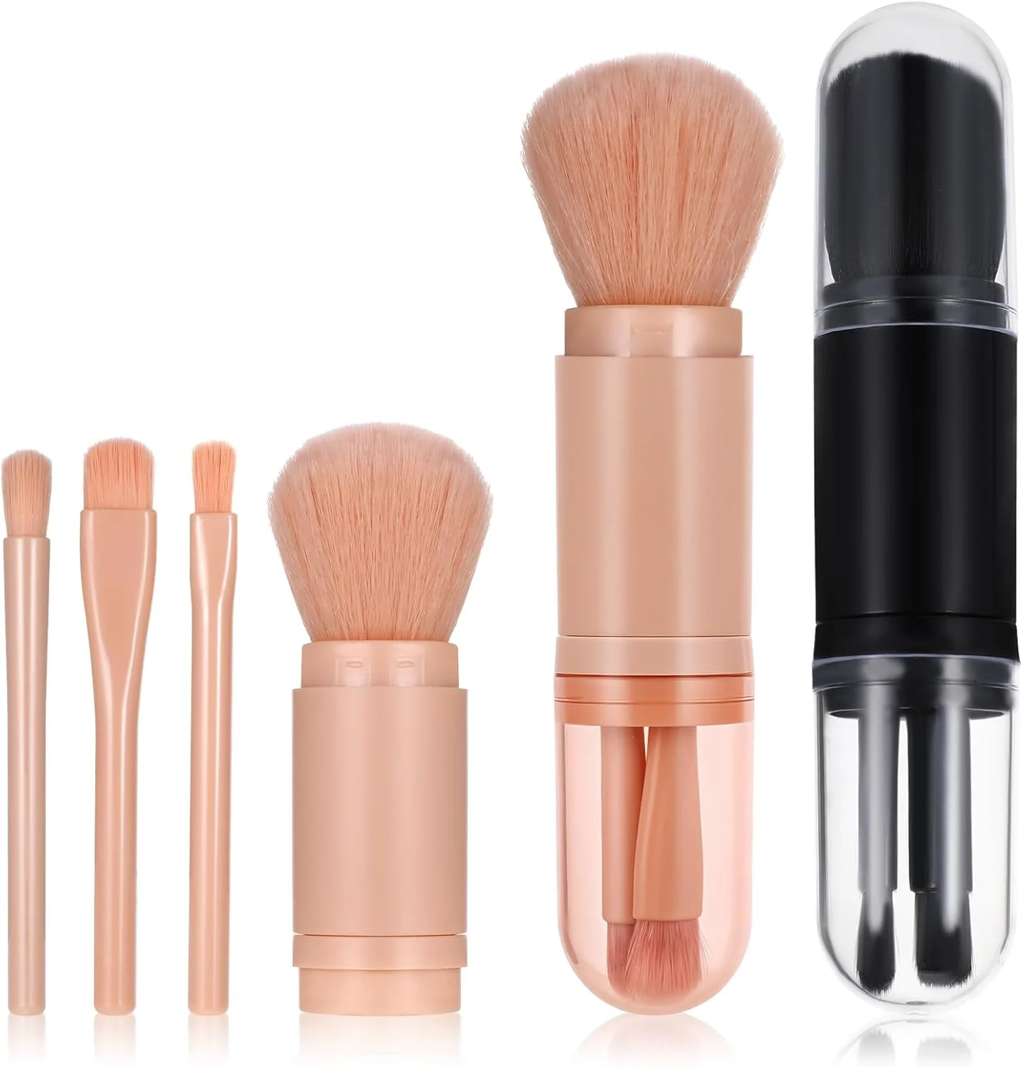 ست برس آرایشی مسافرتی 2 عددی، ست برس آرایشی مینی 4 در 1، برس آرایشی قابل جمع شدن کوچک قابل حمل برای زنان، هایلایتر، سایه چشم، لب، سایه چشم، فونداسیون، پودر ترکیبی لوازم آرایشی ست برس آرایشی مسافرتی 2 عددی، ست برس آرایشی مینی 4 در 1، برس آرایشی قابل جمع شدن کوچک قابل حمل برای زنان، هایلایتر، سایه چشم، لب، سایه چشم، فونداسیون، پودر ترکیبی لوازم آرایشی