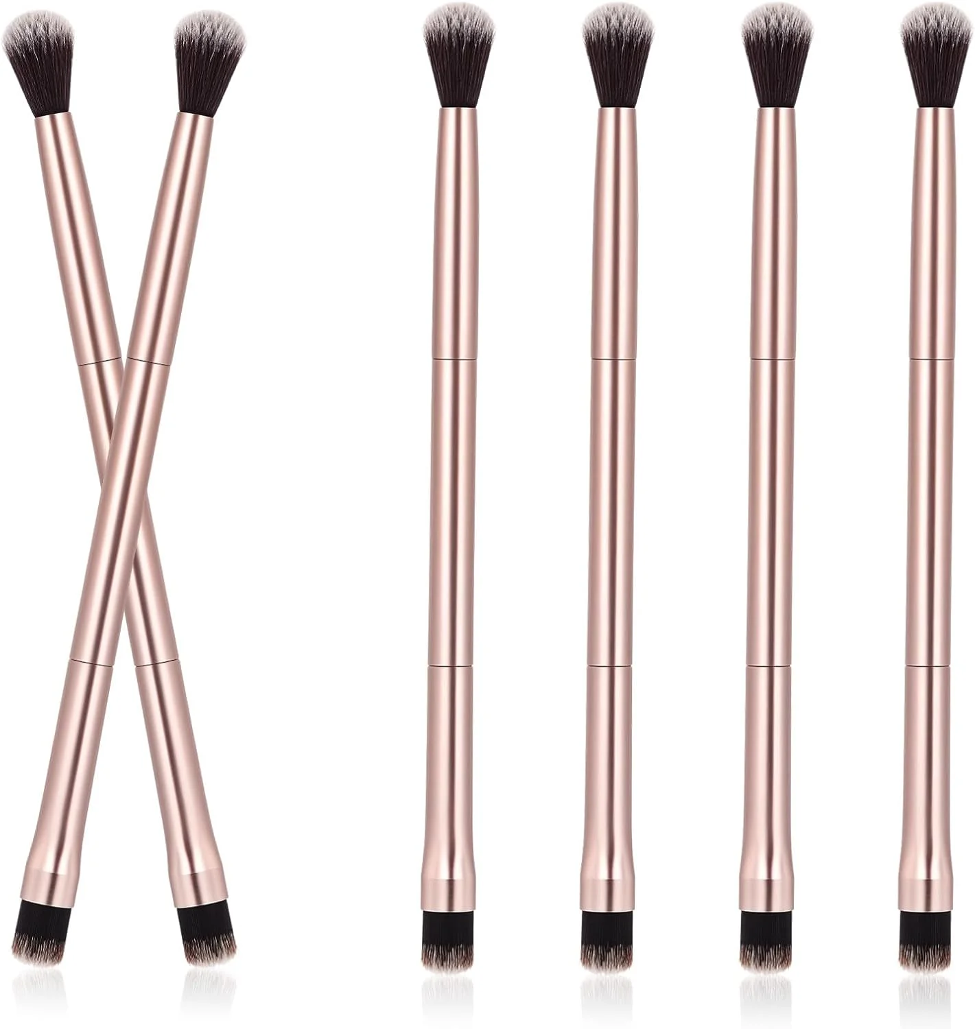 ست برس آرایشی 2 در 1 شامل برس کانسیلر، خط چشم، سایه چشم، برس مسافرتی، برس آرایشی، اپلیکاتور سایه چشم، برس آرایشی رزگلد برای ترکیب سایه چشم ست برس آرایشی 2 در 1 شامل برس کانسیلر، خط چشم، سایه چشم، برس مسافرتی، برس آرایشی، اپلیکاتور سایه چشم، برس آرایشی رزگلد برای ترکیب سایه چشم