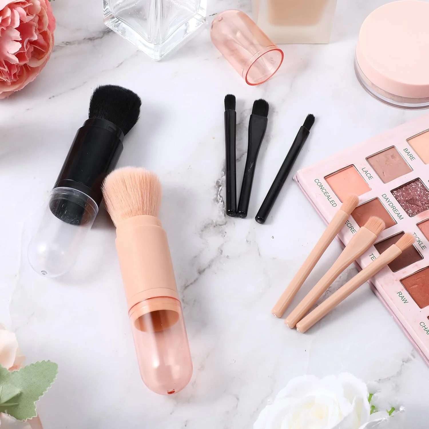 ست برس آرایشی مسافرتی 2 عددی، ست برس آرایشی مینی 4 در 1، برس آرایشی قابل جمع شدن کوچک قابل حمل برای زنان، هایلایتر، سایه چشم، لب، سایه چشم، فونداسیون، پودر ترکیبی لوازم آرایشی ست برس آرایشی مسافرتی 2 عددی، ست برس آرایشی مینی 4 در 1، برس آرایشی قابل جمع شدن کوچک قابل حمل برای زنان، هایلایتر، سایه چشم، لب، سایه چشم، فونداسیون، پودر ترکیبی لوازم آرایشی