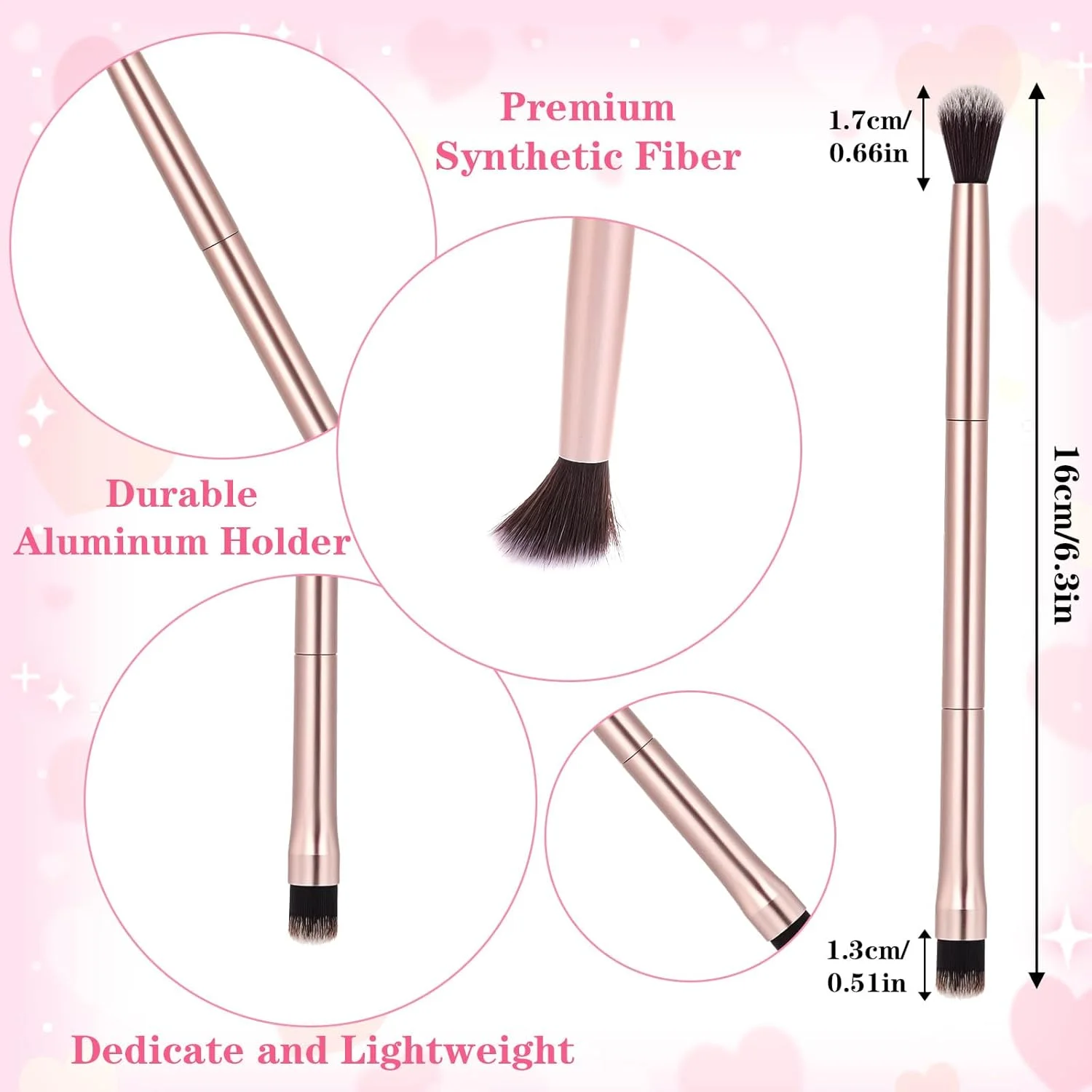 ست برس آرایشی 2 در 1 شامل برس کانسیلر، خط چشم، سایه چشم، برس مسافرتی، برس آرایشی، اپلیکاتور سایه چشم، برس آرایشی رزگلد برای ترکیب سایه چشم ست برس آرایشی 2 در 1 شامل برس کانسیلر، خط چشم، سایه چشم، برس مسافرتی، برس آرایشی، اپلیکاتور سایه چشم، برس آرایشی رزگلد برای ترکیب سایه چشم