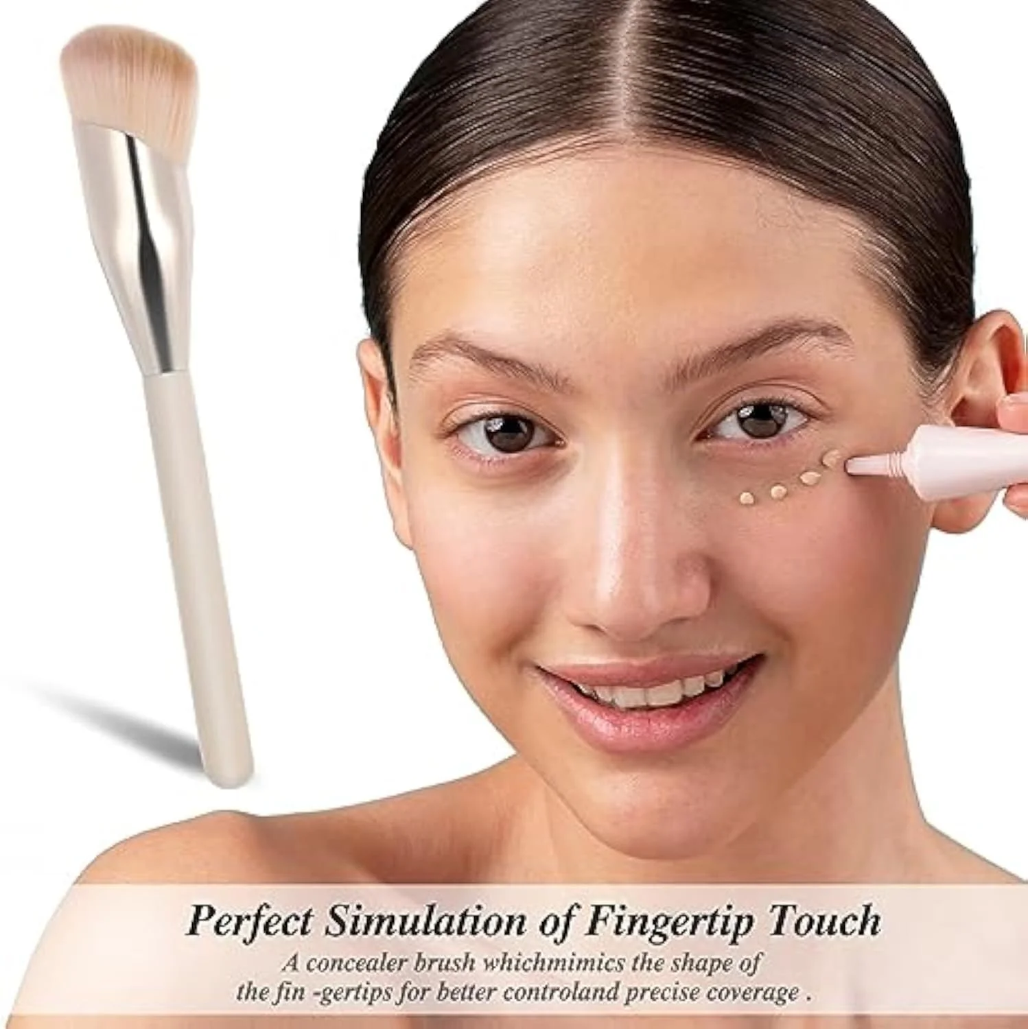 ست 2 عددی براش کانسیلر زاویه دار برای زیر چشم و کانتور بینی، براش ترکیبی دقیق آرایش برای کرم پودر، رژگونه و حلقه های تیره ست 2 عددی براش کانسیلر زاویه دار برای زیر چشم و کانتور بینی، براش ترکیبی دقیق آرایش برای کرم پودر، رژگونه و حلقه های تیره