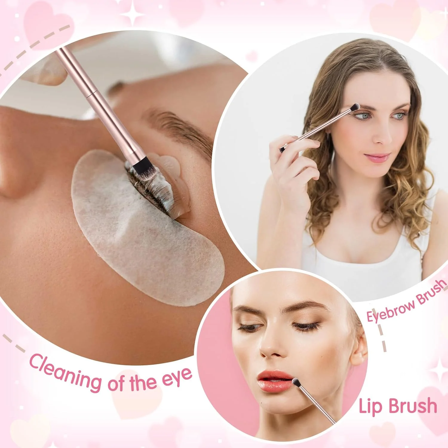 ست برس آرایشی 2 در 1 شامل برس کانسیلر، خط چشم، سایه چشم، برس مسافرتی، برس آرایشی، اپلیکاتور سایه چشم، برس آرایشی رزگلد برای ترکیب سایه چشم ست برس آرایشی 2 در 1 شامل برس کانسیلر، خط چشم، سایه چشم، برس مسافرتی، برس آرایشی، اپلیکاتور سایه چشم، برس آرایشی رزگلد برای ترکیب سایه چشم