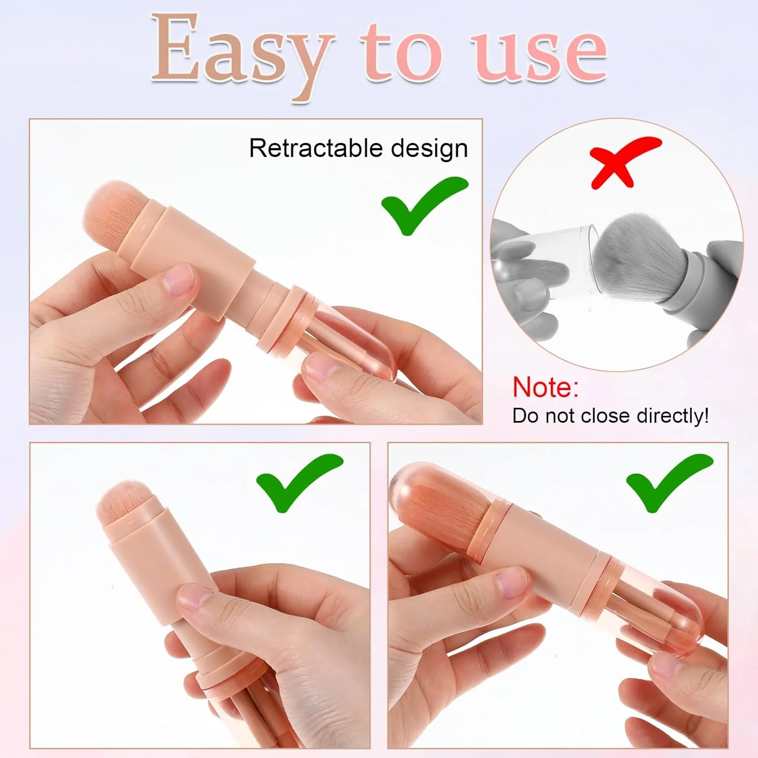 ست برس آرایشی مسافرتی 2 عددی، ست برس آرایشی مینی 4 در 1، برس آرایشی قابل جمع شدن کوچک قابل حمل برای زنان، هایلایتر، سایه چشم، لب، سایه چشم، فونداسیون، پودر ترکیبی لوازم آرایشی ست برس آرایشی مسافرتی 2 عددی، ست برس آرایشی مینی 4 در 1، برس آرایشی قابل جمع شدن کوچک قابل حمل برای زنان، هایلایتر، سایه چشم، لب، سایه چشم، فونداسیون، پودر ترکیبی لوازم آرایشی