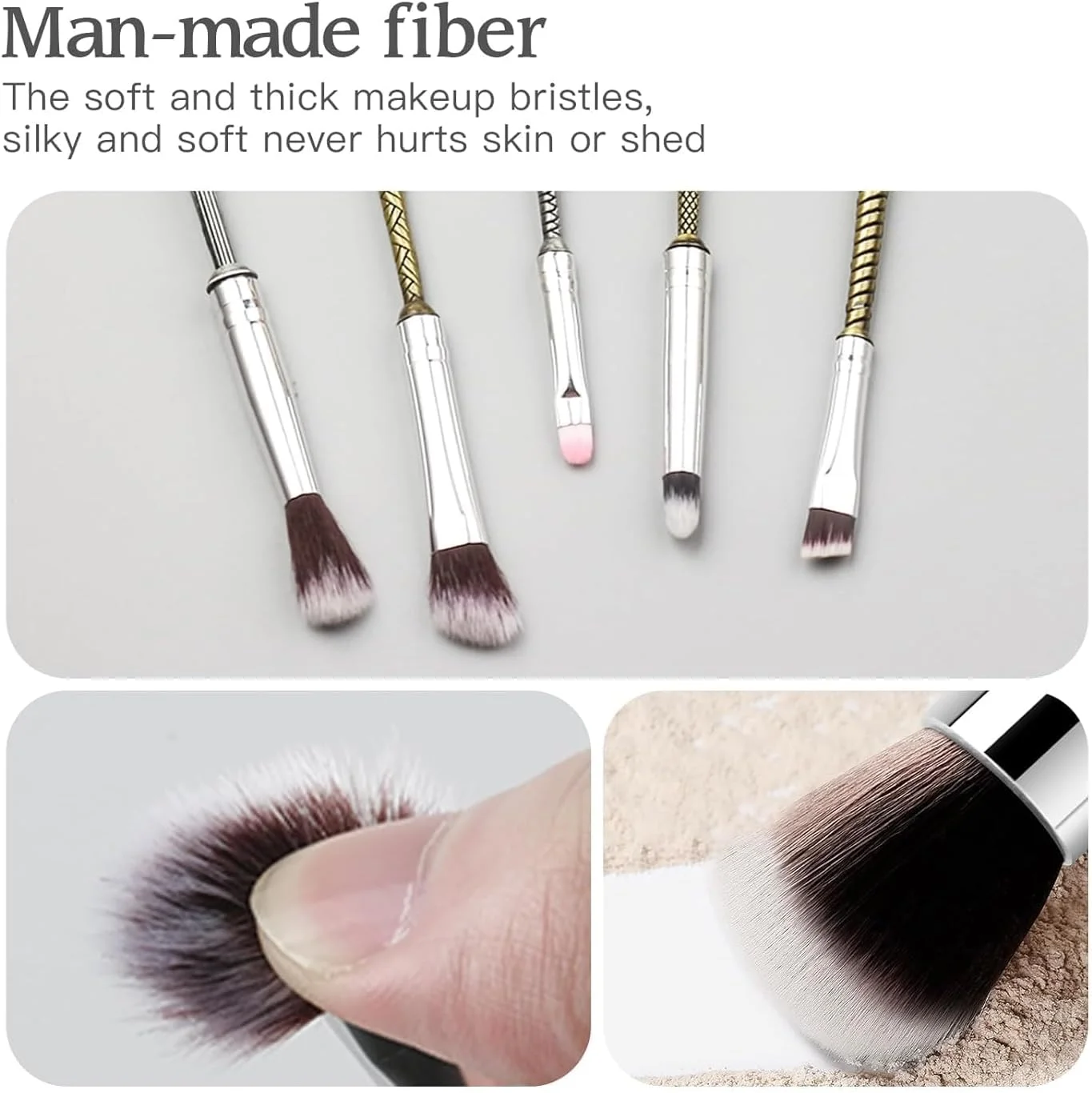 ست هدیه برس آرایشی 2 رنگ برای زنان و دختران، برس های آرایشی، آرایش فلزی برای سایه چشم، خط چشم، ترکیب لب، نگهدارنده برس شامل نمی شود ست هدیه برس آرایشی 2 رنگ برای زنان و دختران، برس های آرایشی، آرایش فلزی برای سایه چشم، خط چشم، ترکیب لب، نگهدارنده برس شامل نمی شود