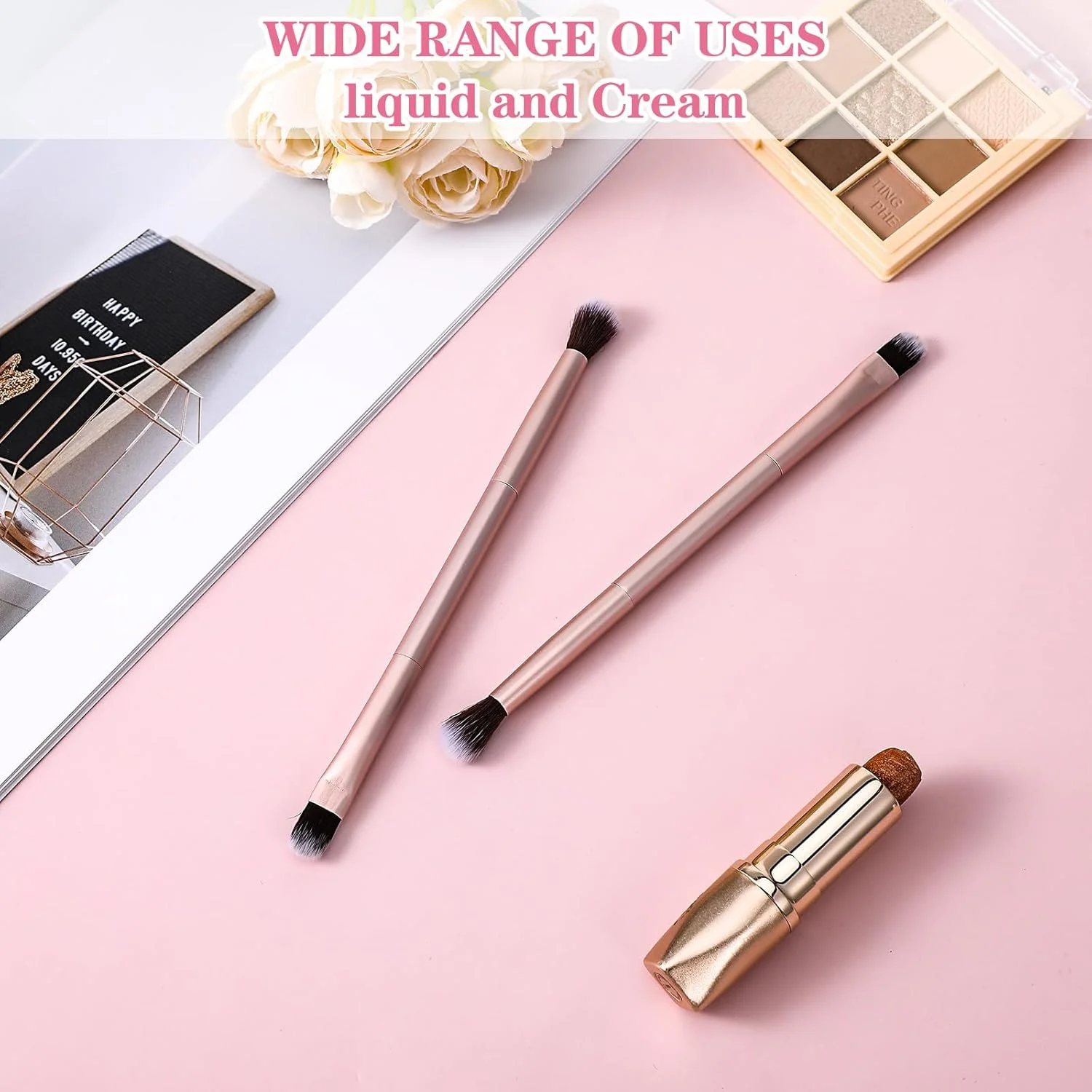 ست برس آرایشی 2 در 1 شامل برس کانسیلر، خط چشم، سایه چشم، برس مسافرتی، برس آرایشی، اپلیکاتور سایه چشم، برس آرایشی رزگلد برای ترکیب سایه چشم ست برس آرایشی 2 در 1 شامل برس کانسیلر، خط چشم، سایه چشم، برس مسافرتی، برس آرایشی، اپلیکاتور سایه چشم، برس آرایشی رزگلد برای ترکیب سایه چشم