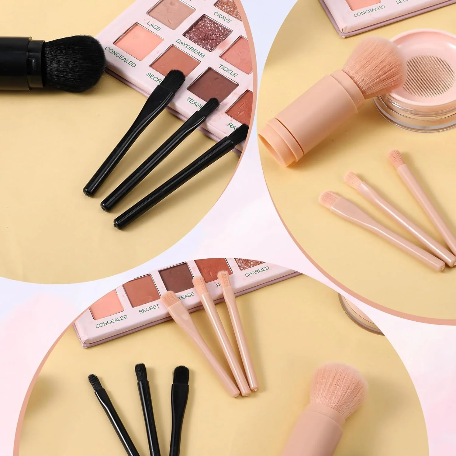 ست برس آرایشی مسافرتی 2 عددی، ست برس آرایشی مینی 4 در 1، برس آرایشی قابل جمع شدن کوچک قابل حمل برای زنان، هایلایتر، سایه چشم، لب، سایه چشم، فونداسیون، پودر ترکیبی لوازم آرایشی ست برس آرایشی مسافرتی 2 عددی، ست برس آرایشی مینی 4 در 1، برس آرایشی قابل جمع شدن کوچک قابل حمل برای زنان، هایلایتر، سایه چشم، لب، سایه چشم، فونداسیون، پودر ترکیبی لوازم آرایشی