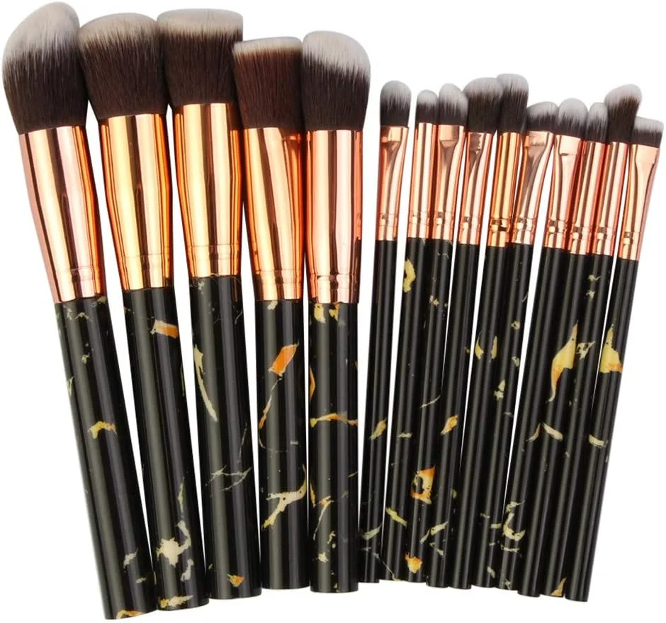 ست 15 عددی برس آرایشی چند منظوره، برس های آرایشی کانسیلر، سایه چشم، کرم پودر، مشکی ست 15 عددی برس آرایشی چند منظوره، برس های آرایشی کانسیلر، سایه چشم، کرم پودر، مشکی