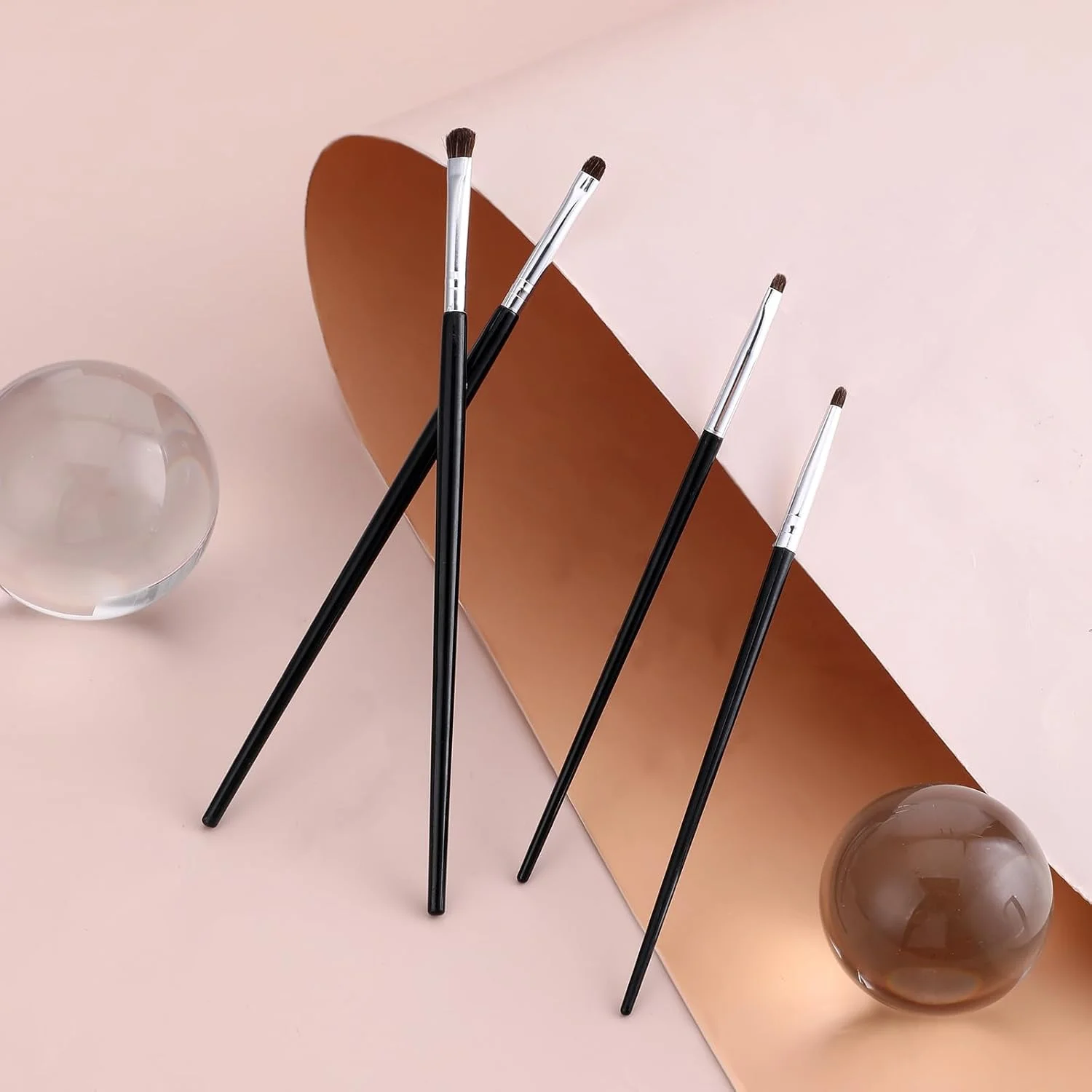 ست برس آرایشی 16 عددی مینی Smudge برای خط چشم، برس سایه چشم، برس خط چشم برای پودر، ژل، کرم، کانسیلر مایع - برس خط چشم، ترکیب کننده، هایلایت - برس موی نرم طبیعی اسب