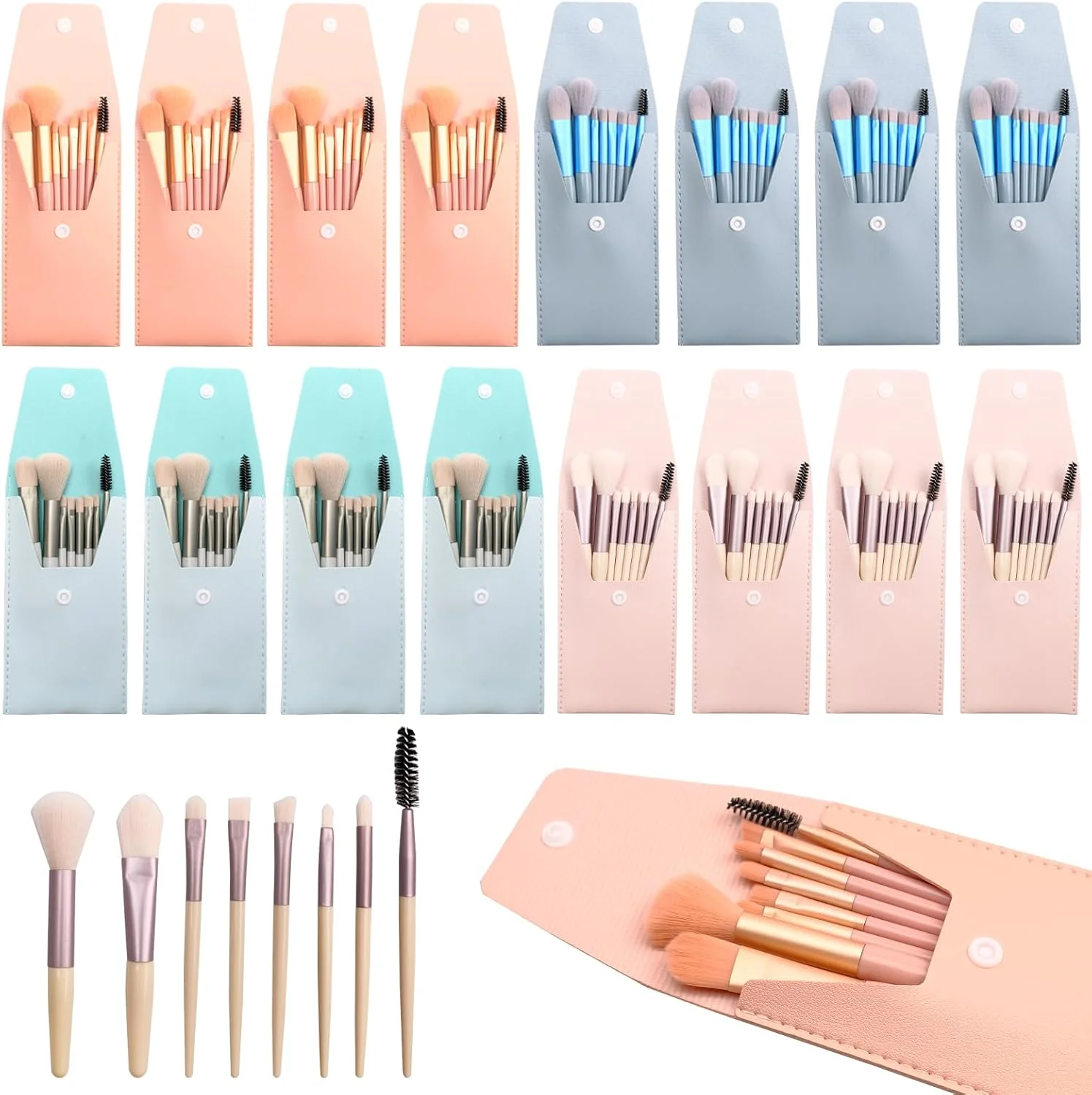 مجموعه 16 عددی برس آرایشی مسافرتی Olutacot، برس های آرایشی صورت با الیاف مصنوعی، هدیه ساقدوش عروس، برس کرم پودر با کیف آرایشی مسافرتی برای عروسی، هدیه جشن عروسی، هدیه مهمانی مجردی (4 رنگ) مجموعه 16 عددی برس آرایشی مسافرتی Olutacot، برس های آرایشی صورت با الیاف مصنوعی، هدیه ساقدوش عروس، برس کرم پودر با کیف آرایشی مسافرتی برای عروسی، هدیه جشن عروسی، هدیه مهمانی مجردی (4 رنگ)