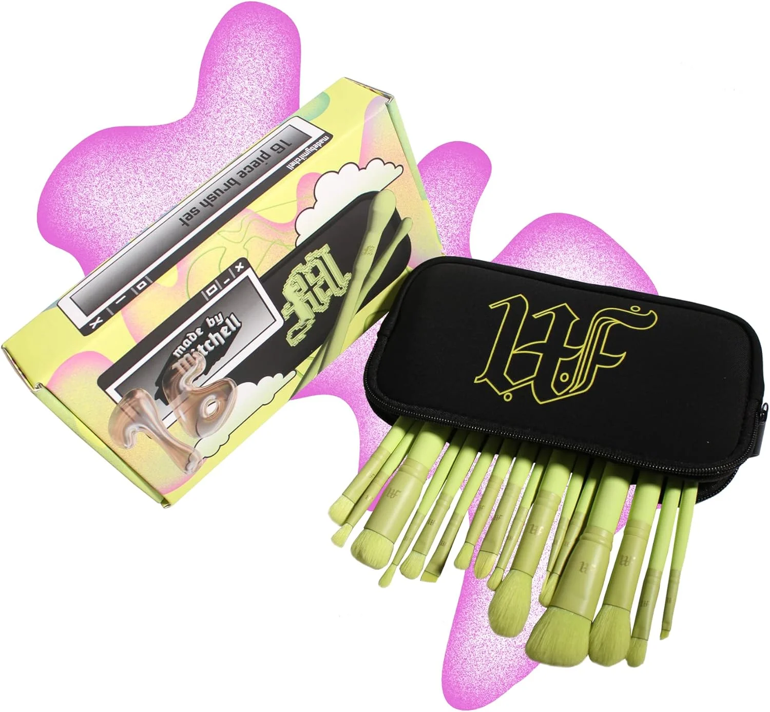 ست ۱۶ تکه برس به همراه کیف مشکی ست ۱۶ تکه برس به همراه کیف مشکی