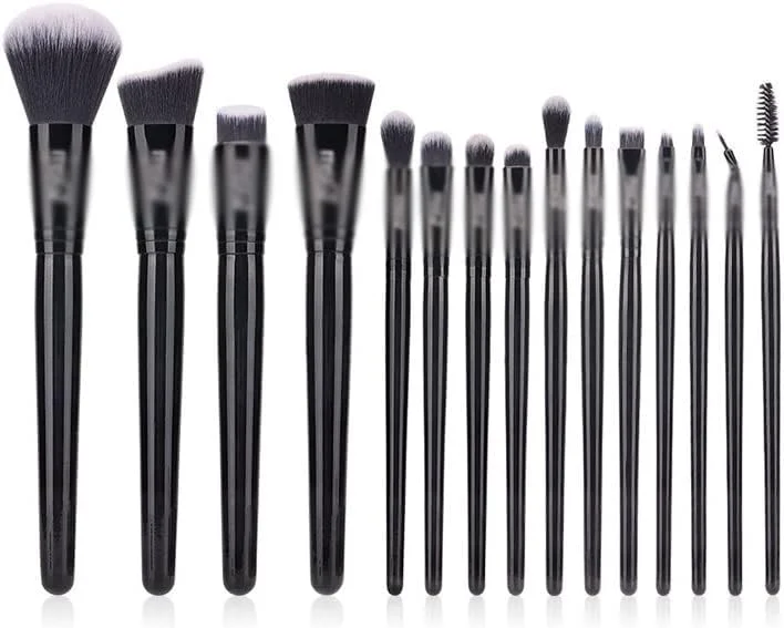 ست 15 عددی برس آرایشی مشکی کلاسیک پودر کرم پودر سایه چشم موی مصنوعی ست 15 عددی برس آرایشی مشکی کلاسیک پودر کرم پودر سایه چشم موی مصنوعی