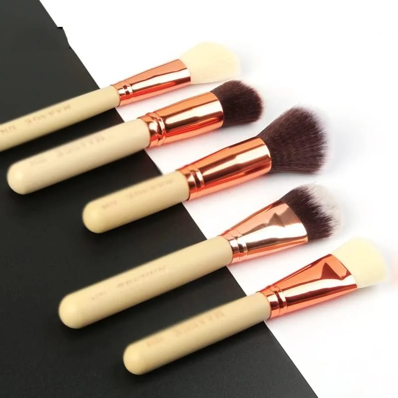 ست 15 عددی برس آرایشی، ابزار زیبایی برای پودر، کرم پودر، کانتور، سایه چشم و آرایش