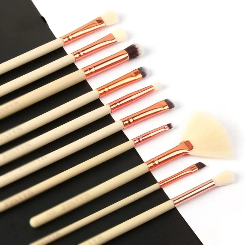 ست 15 عددی برس آرایشی، ابزار زیبایی برای پودر، کرم پودر، کانتور، سایه چشم و آرایش