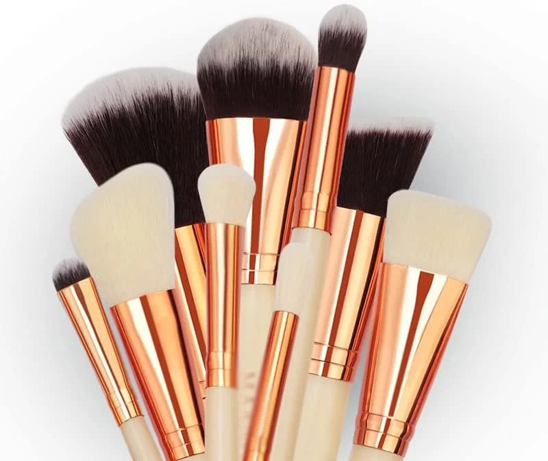ست 15 عددی برس آرایشی، ابزار زیبایی برای پودر، کرم پودر، کانتور، سایه چشم و آرایش