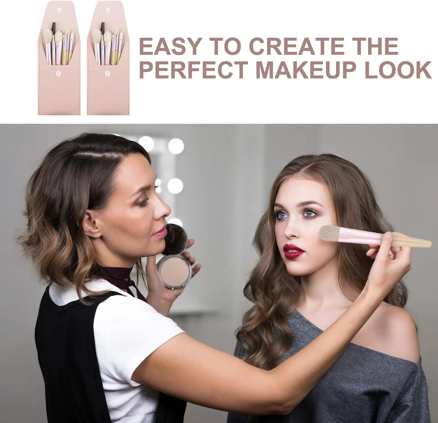 ست 15 عددی برس آرایشی مسافرتی، برس های کوچک آرایش صورت به همراه کیف، مناسب مهمانی ها، عروسی، جشن نامزدی، هدیه ساقدوش عروس و هدیه جشن مجردی (بژ عاجی، 15 تکه) ست 15 عددی برس آرایشی مسافرتی، برس های کوچک آرایش صورت به همراه کیف، مناسب مهمانی ها، عروسی، جشن نامزدی، هدیه ساقدوش عروس و هدیه جشن مجردی (بژ عاجی، 15 تکه)