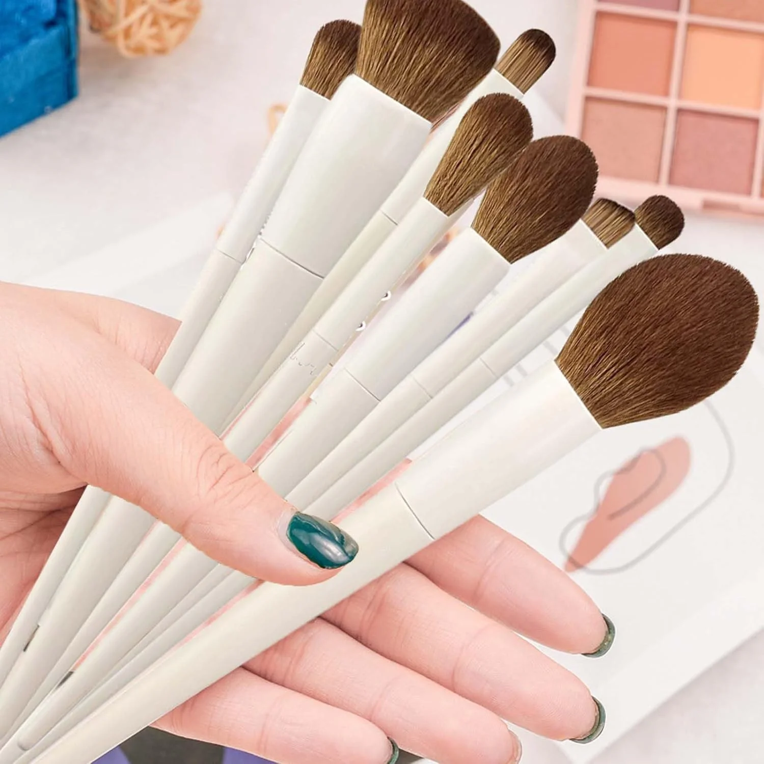 ست 14 عددی برس آرایشی، ست برس های آرایشی، ایده آل برای محصولات مایع، کرمی یا معدنی، برای کانتور کانسیلر کرم پودر سایه چشم ترکیب خط چشم پودر رژگونه، برای آرایش صورت و چشم ست 14 عددی برس آرایشی، ست برس های آرایشی، ایده آل برای محصولات مایع، کرمی یا معدنی، برای کانتور کانسیلر کرم پودر سایه چشم ترکیب خط چشم پودر رژگونه، برای آرایش صورت و چشم